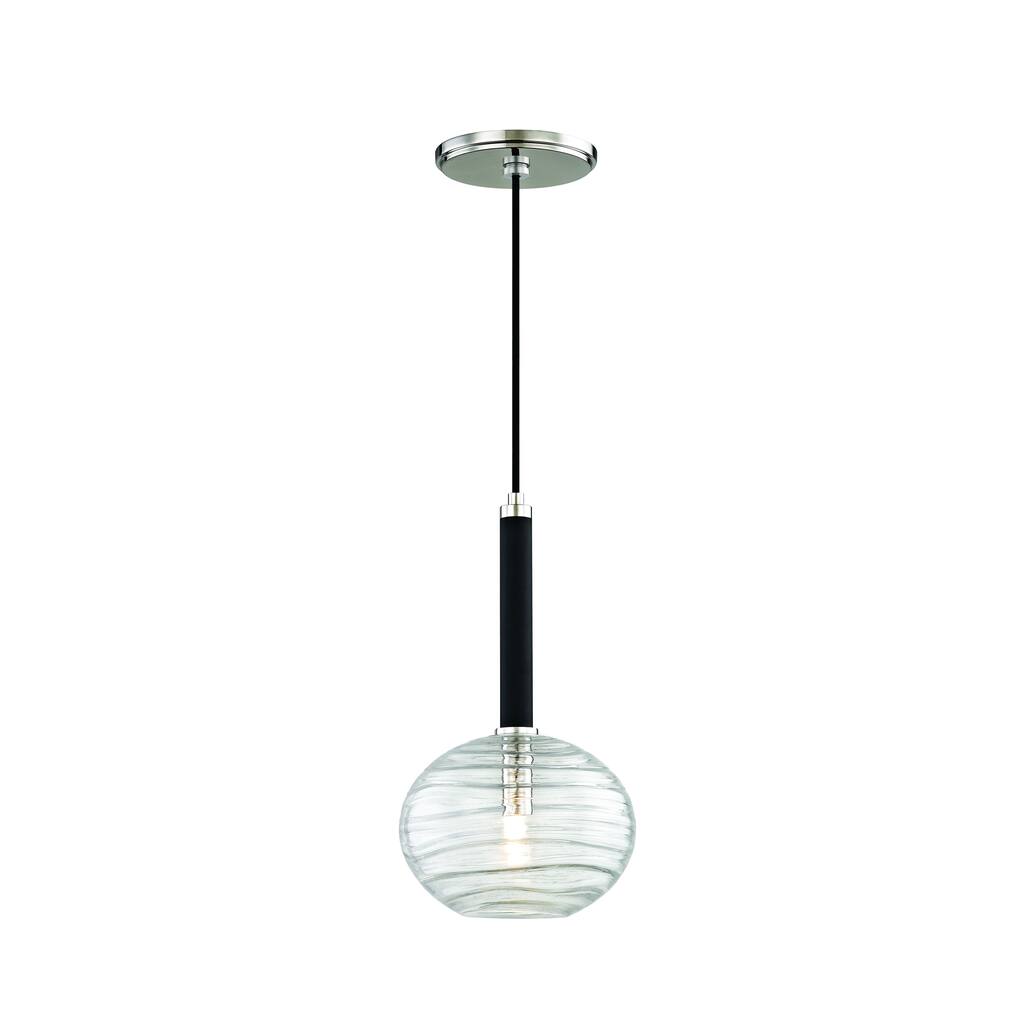 Breton LED Polished Nickel Pendant