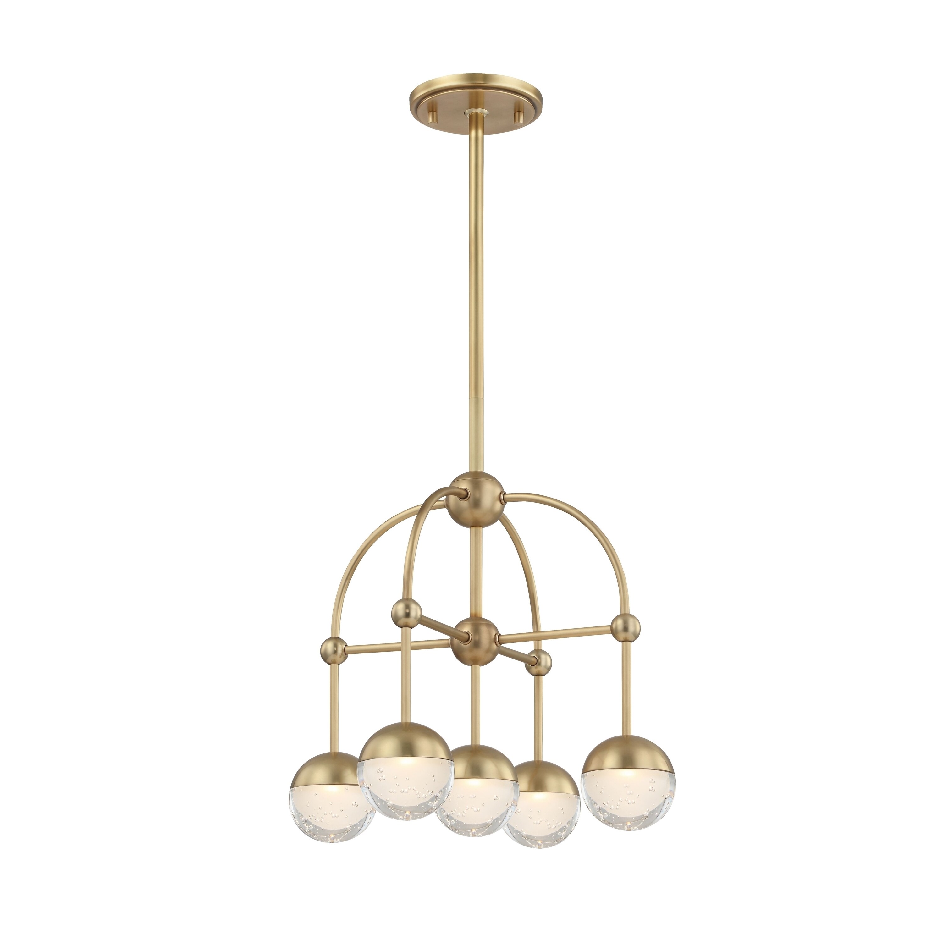 Hudson Valley Boca 5-light LED Aged Brass Chandelier (Aged Brass) - Chandeliers For Bedrooms by Overstock.com