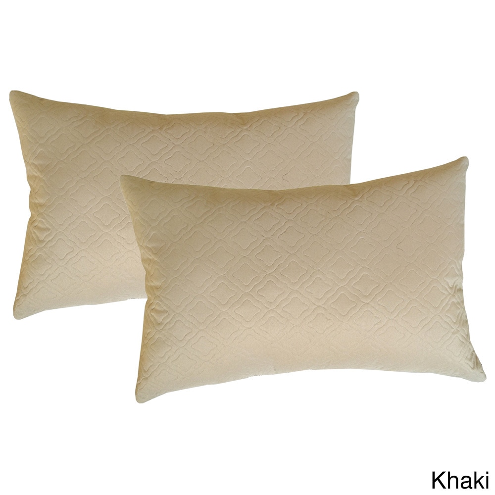 Sonic Quilted Floine Microfiber Throw Pillow Set Of 2 Ebay Sonic Quilted Floine Microfiber Throw Pillow Set Of
