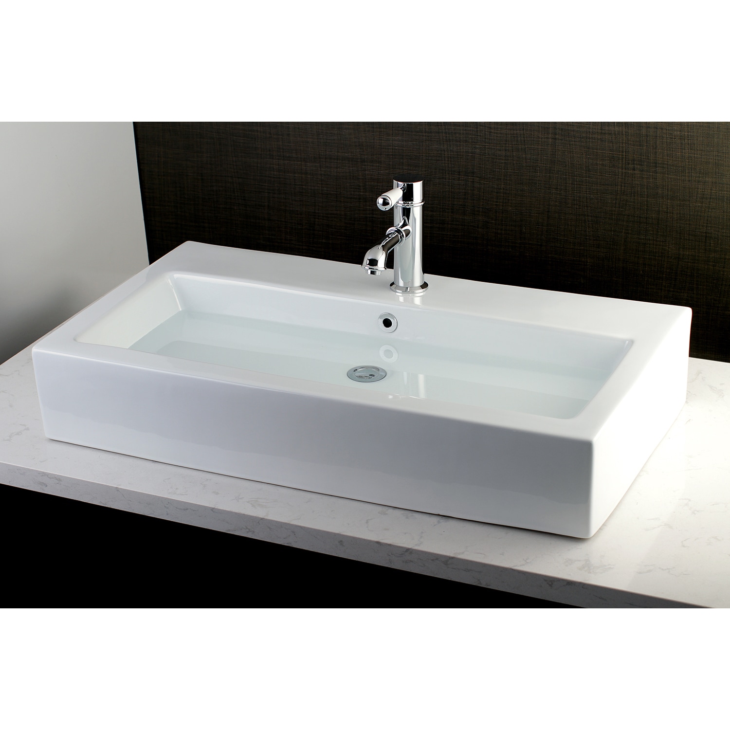 Contemporary Large 32 Inch Elongated Vessel Bathroom Sink On Sale Overstock 14663112