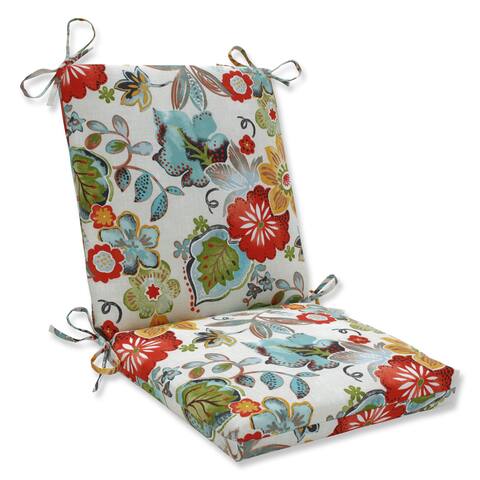 Pillow Perfect Outdoor/Indoor Alatriste Ivory Squared Corners Chair Cushion