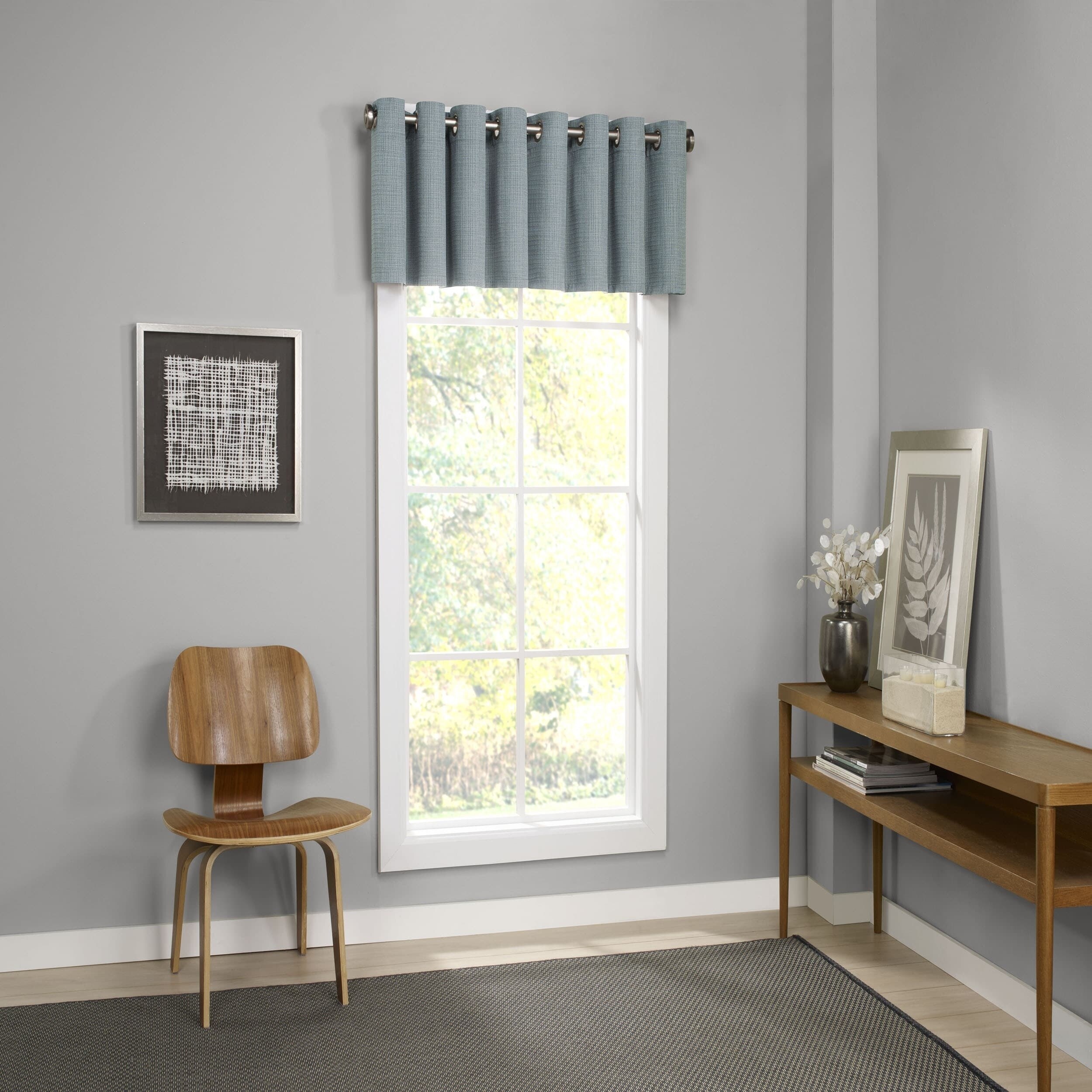 Eclipse Palisade Blackout Grommet Window Valance 18 Inch Mineral Ebay Picture 6 Of 10