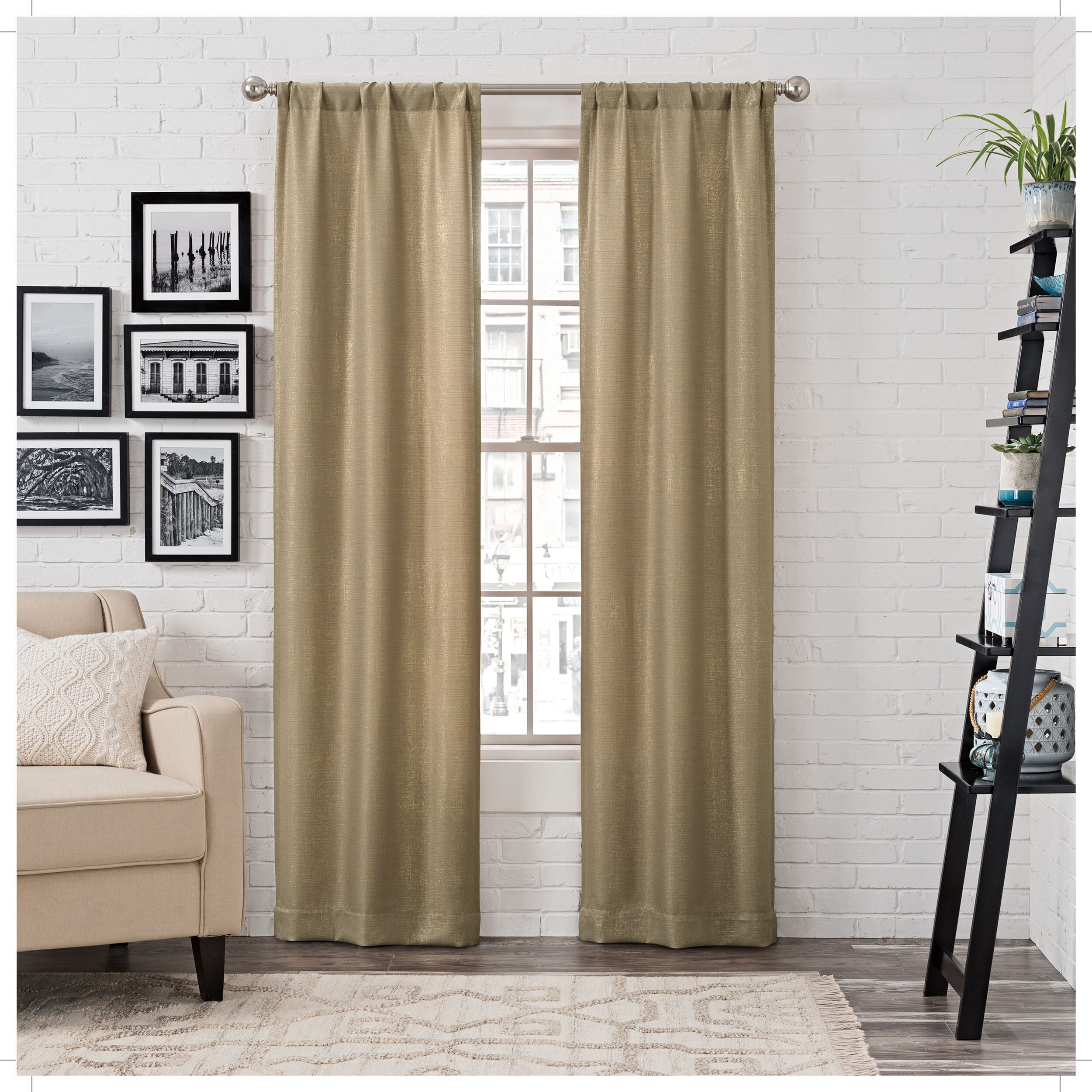 Shop Porch Den State Metallic Curtain Panels On Sale Free