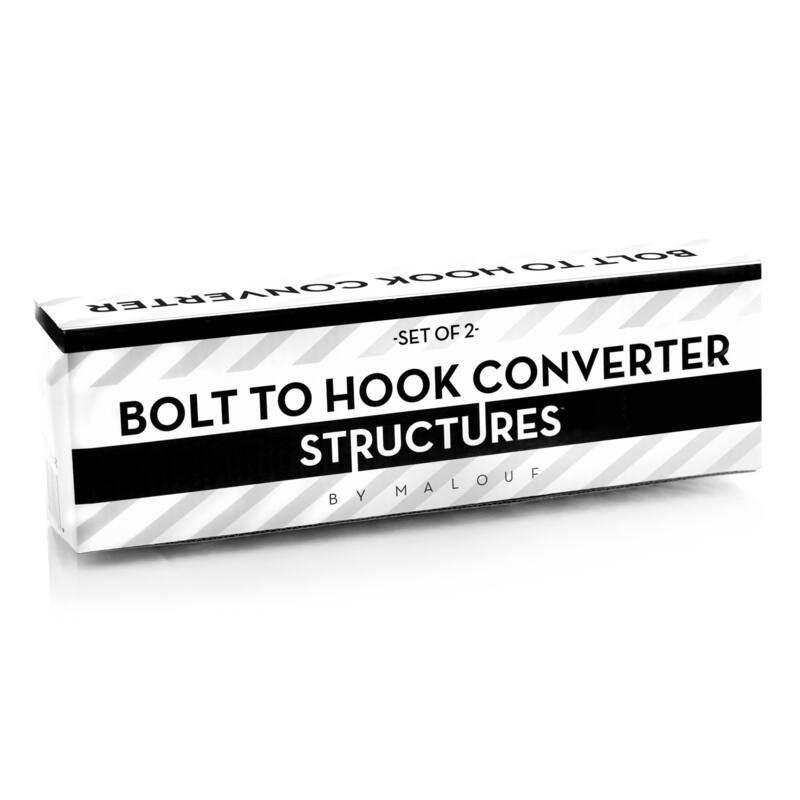 STRUCTURES By Malouf Bolt-On to Hook-On Conversion Bracket (Set of 2)