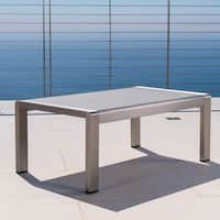 Cape Coral Outdoor Aluminum Coffee Table by Christopher Knight Home