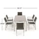 Cape Coral Outdoor Rectangle Aluminum 7-piece Dining Set by Christopher Knight Home - Thumbnail 7