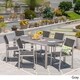 Cape Coral Outdoor Rectangle Aluminum 7-piece Dining Set by Christopher Knight Home - Thumbnail 1