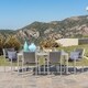 Cape Coral Outdoor Rectangle Aluminum 7-piece Dining Set by Christopher Knight Home - Thumbnail 5