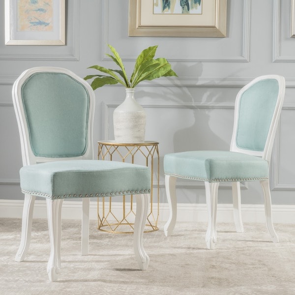 Frey Studded Fabric Dining Chair Set Of 2 By Christopher Frey Studded Fabric Dining Chair Set Of 2 By Christopher Knight Home