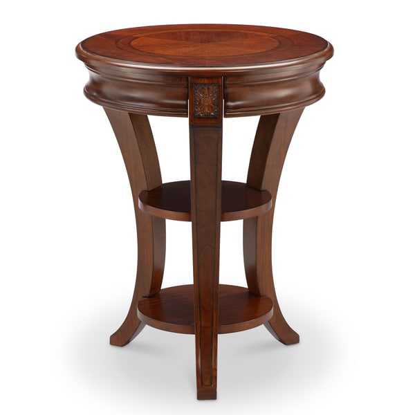 Winslet Traditional Cherry Round Accent Table. Opens flyout.