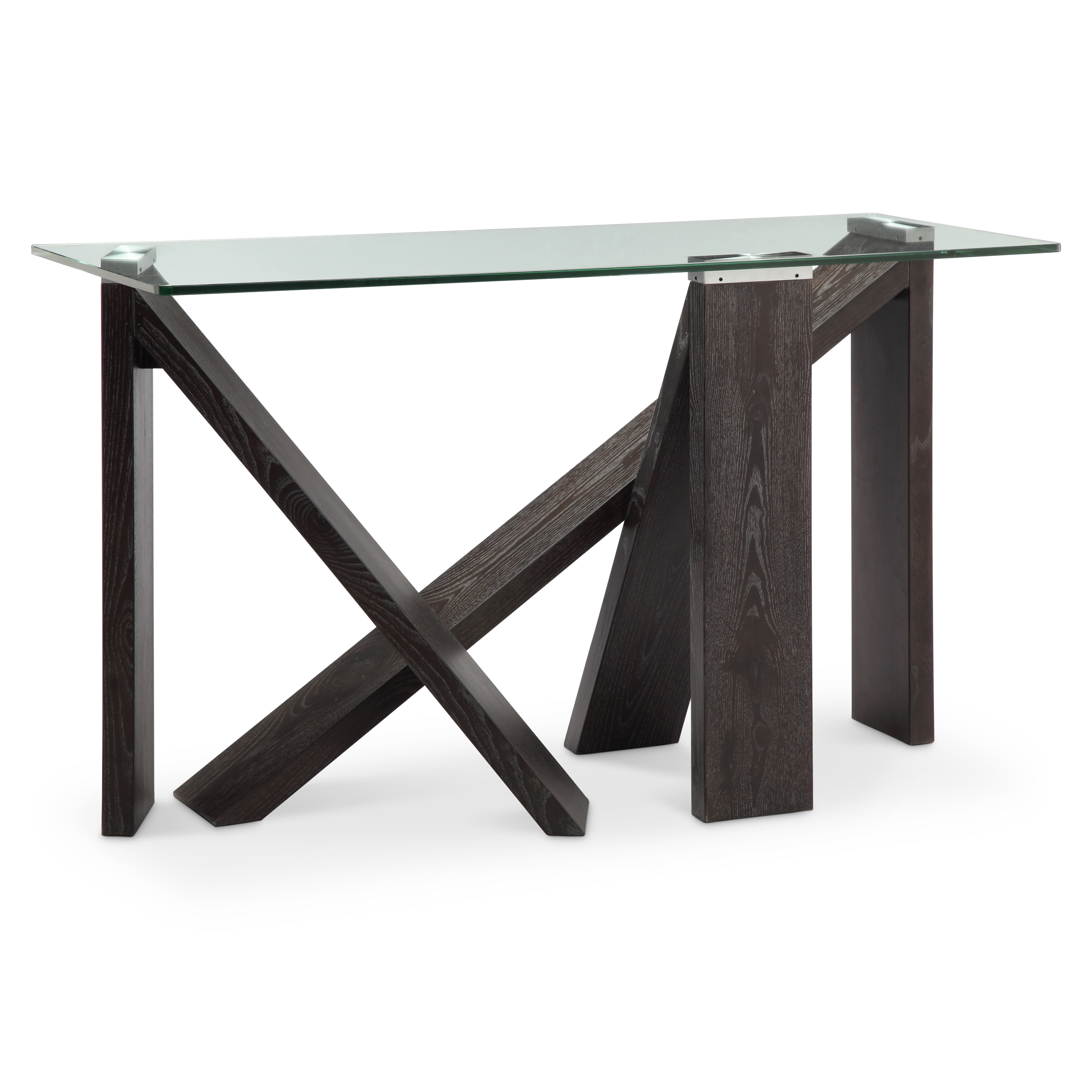 Shop Terra Alta Contemporary Glass Top Espresso Entryway Table