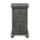 preview thumbnail 4 of 6, Somette 1-Drawer, 1-Door Textured Grey Chairside Cabinet - 14"L x 20.5"W x 25"H