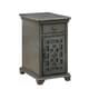 preview thumbnail 3 of 6, Somette 1-Drawer, 1-Door Textured Grey Chairside Cabinet - 14"L x 20.5"W x 25"H