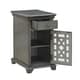 preview thumbnail 5 of 6, Somette 1-Drawer, 1-Door Textured Grey Chairside Cabinet - 14"L x 20.5"W x 25"H