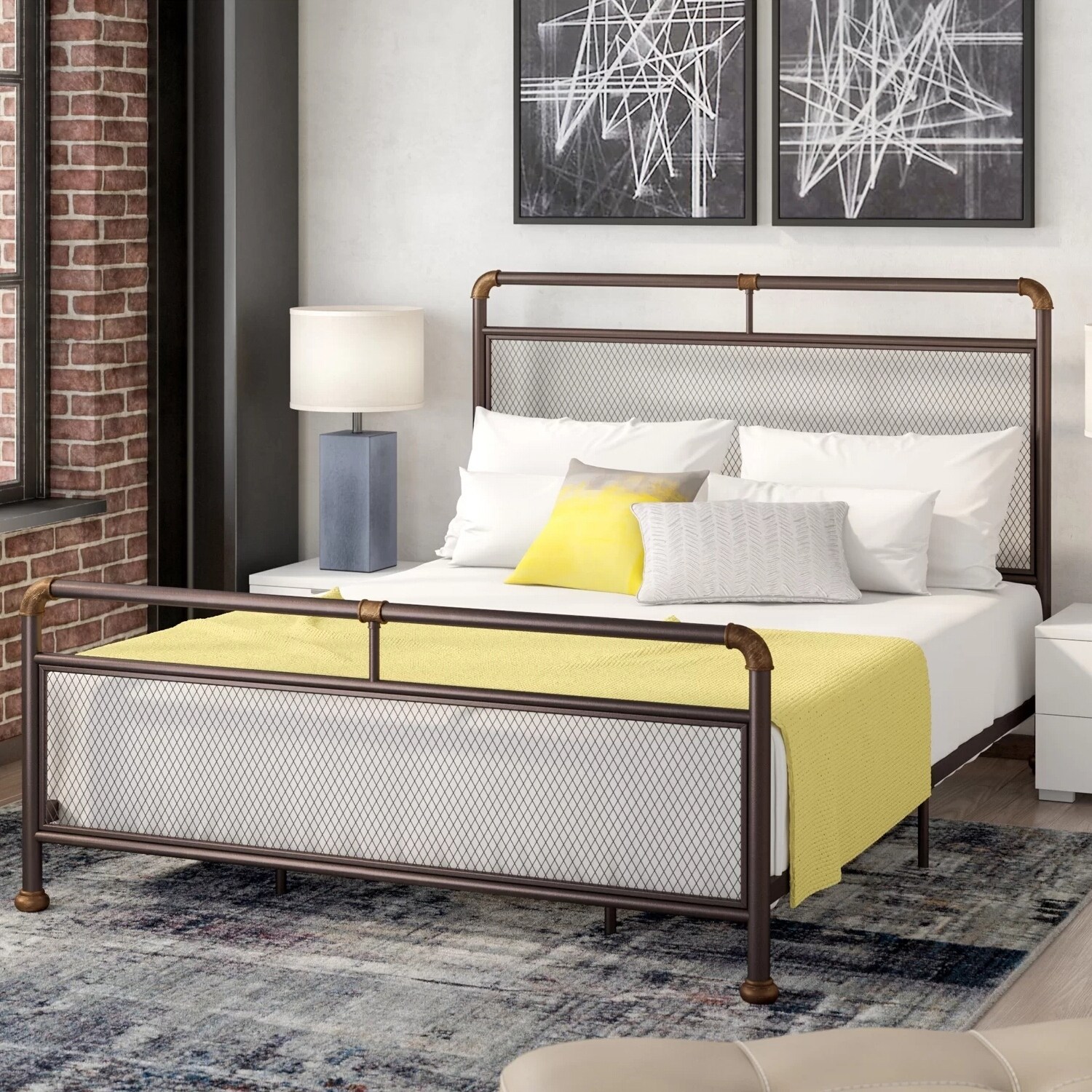 Shop Corvus Lorraine Vintage Style Antique Bronze Metal Bed With Mesh Accents On Sale Overstock 14676902