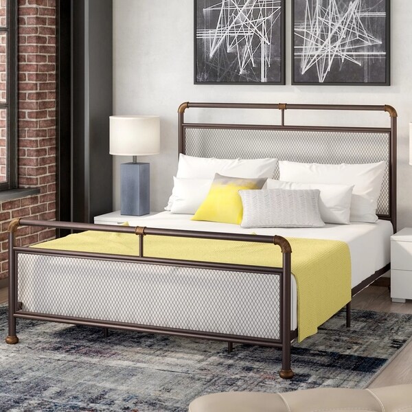 Corvus Lorraine Vintage Style Antique Bronze Metal Bed ...