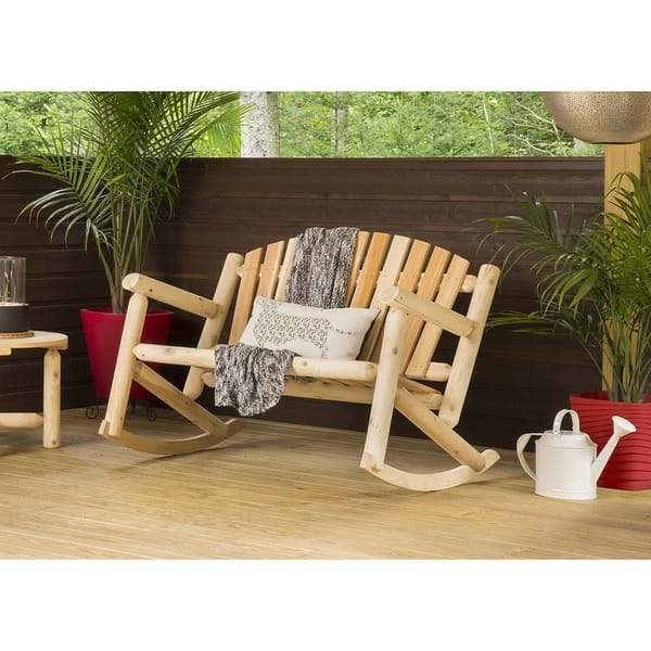slide 2 of 7, Bestar White Cedar 4' Settee Rocker