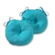 preview thumbnail 3 of 4, Driftwood Outdoor 15-inch Bistro Chair Cushions (Set of 2) by Havenside Home - 15w x 15l Teal