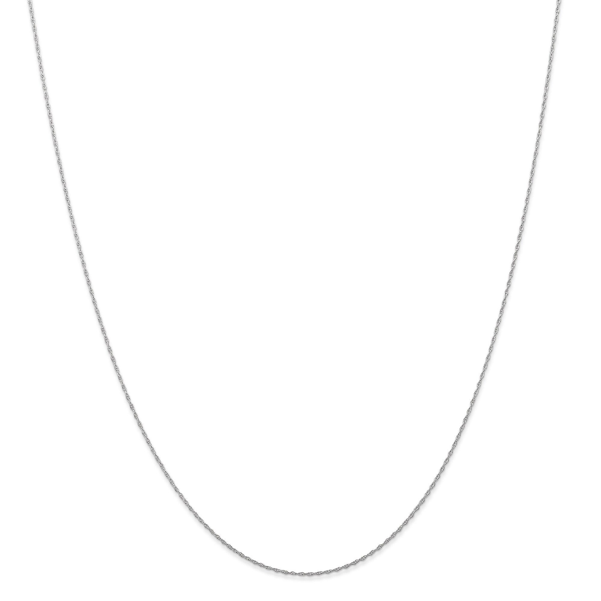 14k White Gold RN Charm Pendant 20mmx12mm