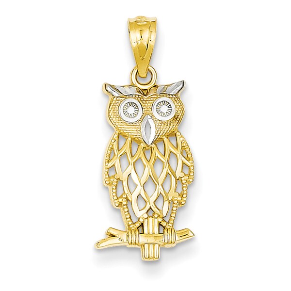 14k gold owl charm