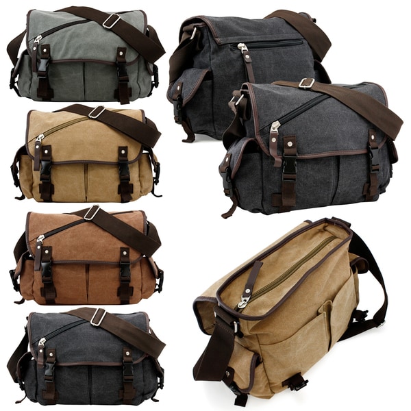 Gearonic Vintage Canvas Messenger Bag