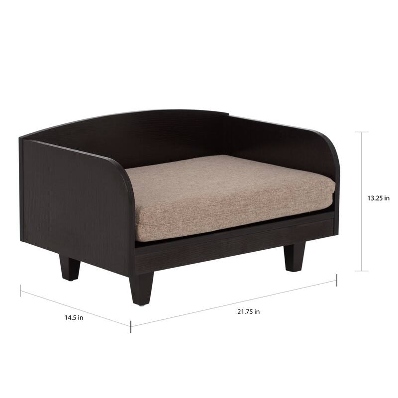 Studio Designs Paws and Purrs Raised Pet Bed - EXPRESSO