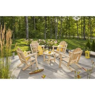 Bestar White Cedar 4 Chairs and Coffee Table Set