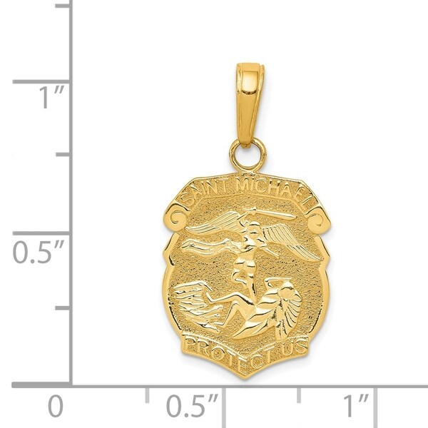 14k gold saint michael pendant