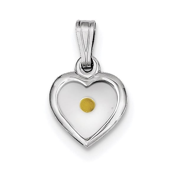 Sterling Silver Jewelry Pendants & Charms Solid 15 mm 18 mm Large Heart Mustard Seed Pendant