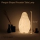 preview thumbnail 3 of 2, Simple Designs Porcelain Arctic Penguin Shaped Table Lamp