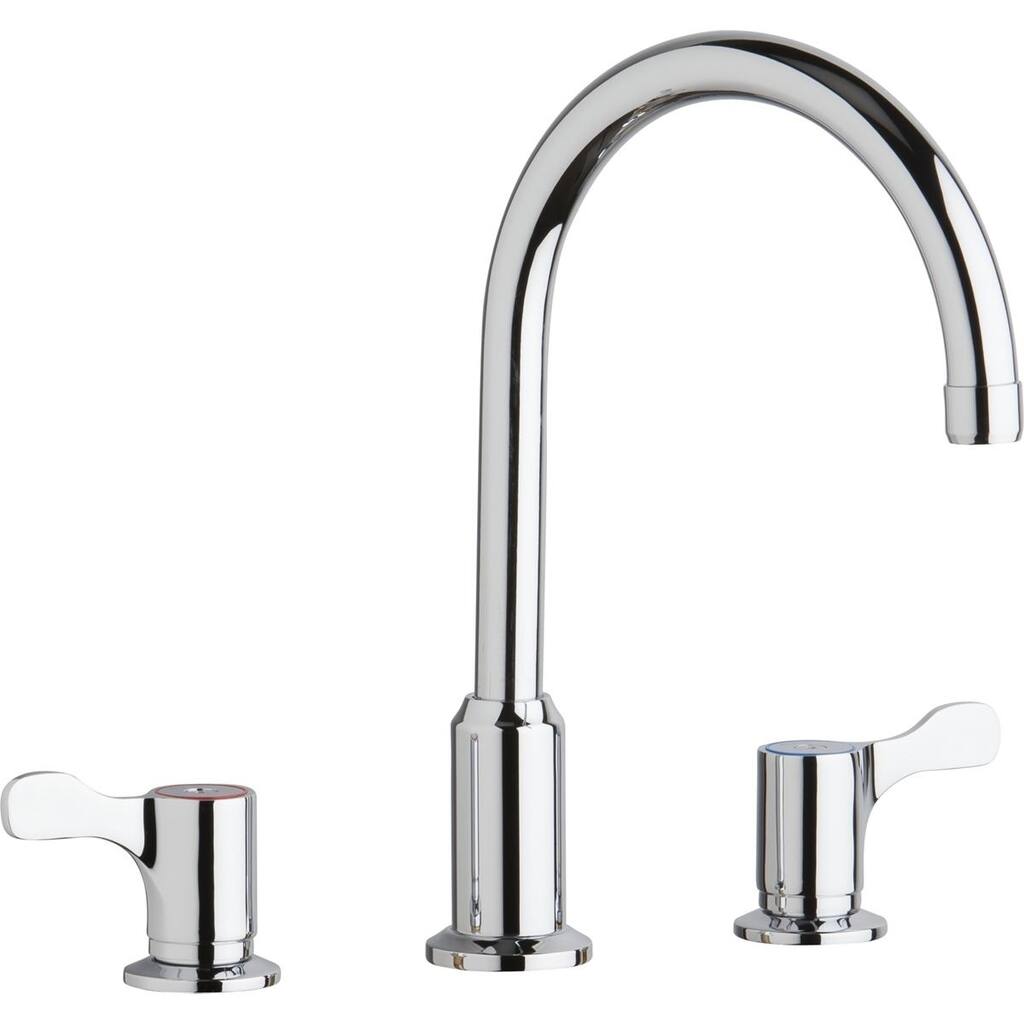 Elkay 8" Centerset Concealed Deck Mount Faucet with Arc Spout and 2-5/8" Lever Handles Chrome