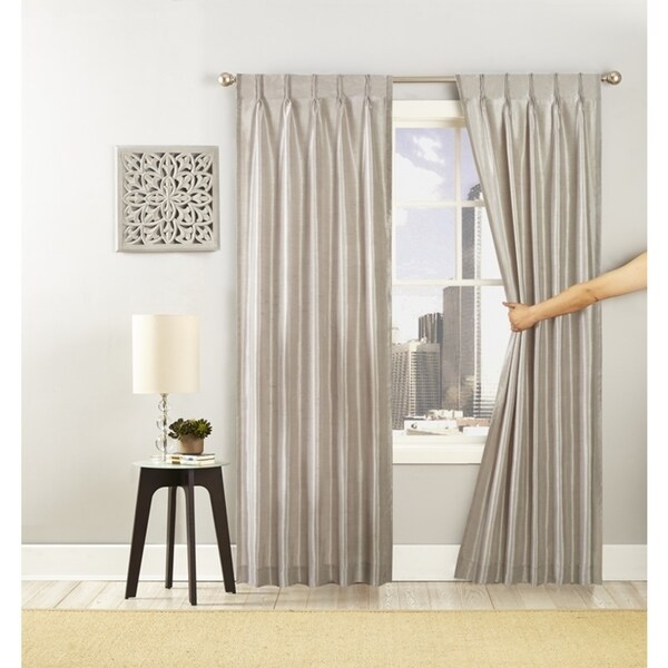 Peking Handicraft Polyester Matte and Shiny Grommet Glide Curtain Panel