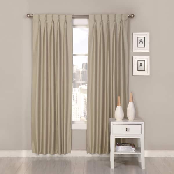 Shop Polyester Antique Satin Palace Pinch Pleat Curtain Panel Pair