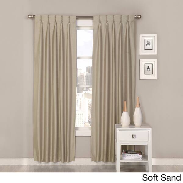 Shop Polyester Antique Satin Palace Pinch Pleat Curtain Panel Pair