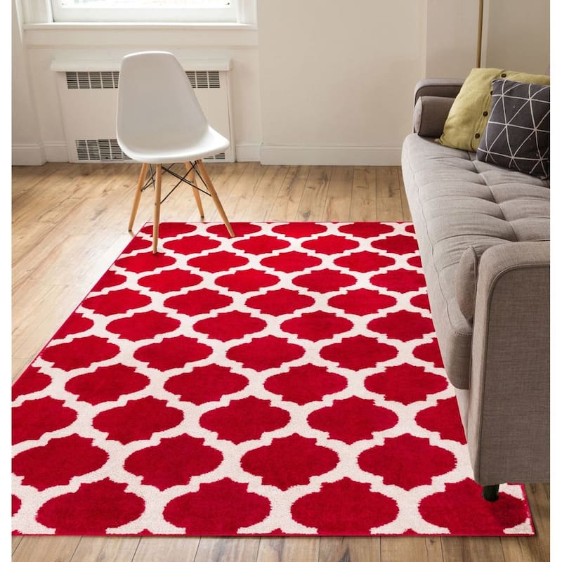 Well Woven Modern Trellis Lines Area Rug - 7'10" x 9'10"