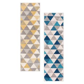 Mid Century Modern Runner Rugs For Less Well Woven Mid Century Modern Geometric Runner Rug 2 X