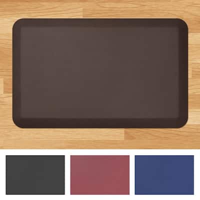 Designer Comfort Leather Grain Anti-fatigue 20 x 32-inch Floor Mat - 1'8" x 2'6" - 1'8" x 2'6"
