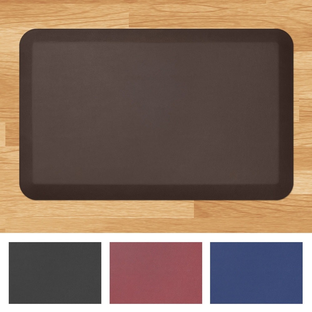 Designer Comfort Leather Grain Anti-Fatigue 20 x 32-inch Floor Mat - 1'8" x 2'6"