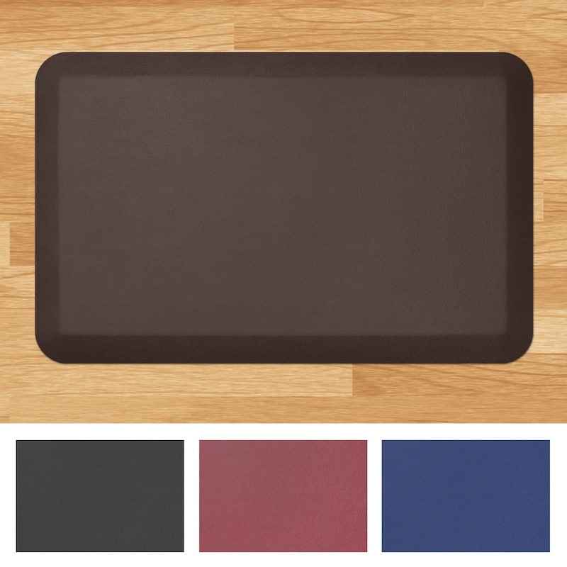 Designer Comfort Leather Grain Anti-Fatigue 20 x 32-inch Floor Mat - 1'8" x 2'6"
