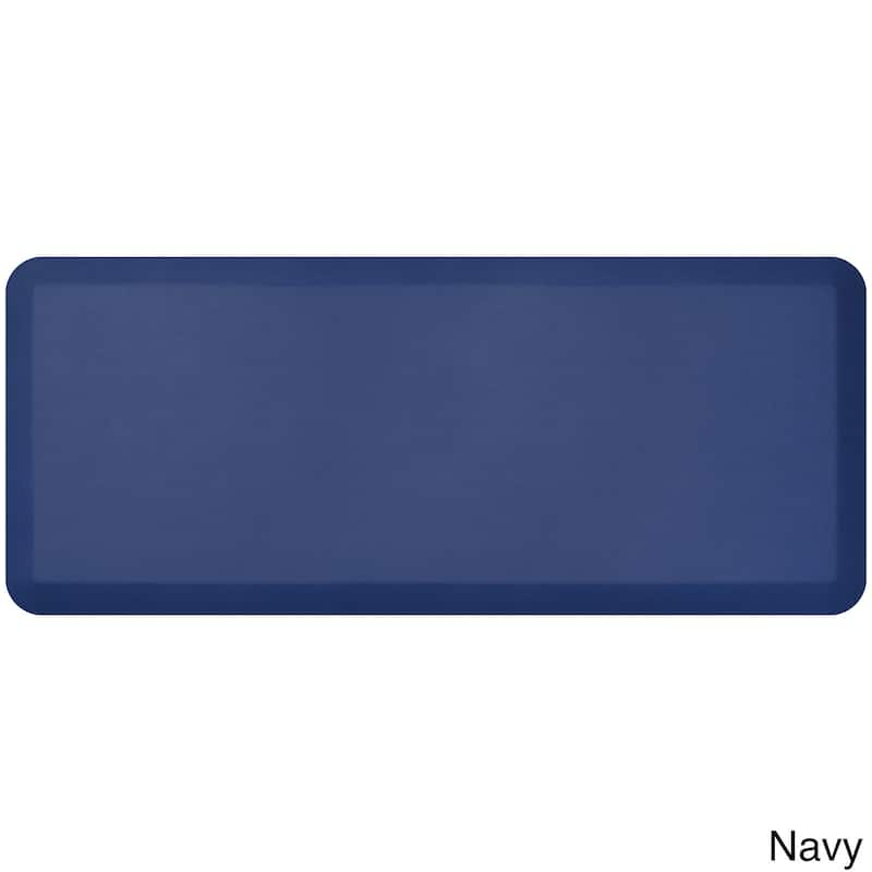 Designer Comfort Leathergrain Anti-Fatigue Kitchen Mat - 1'8" x 4' - 1'8" x 4' - Navy