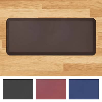 Designer Comfort Leathergrain Anti-Fatigue Kitchen Mat - 1'8" x 4' - 1'8" x 4'