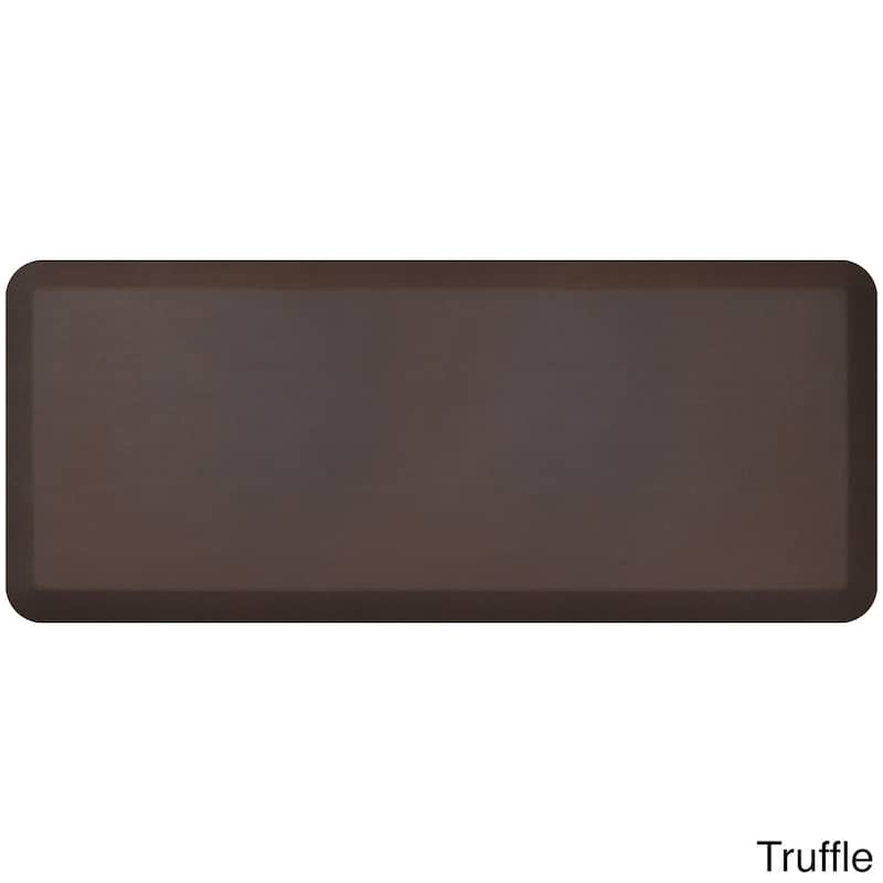 Designer Comfort Leathergrain Anti-Fatigue Kitchen Mat - 1'8" x 4' - 1'8" x 4' - Truffle