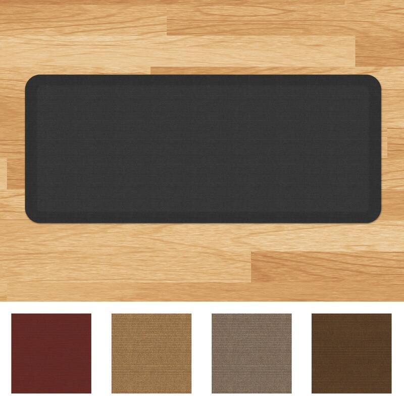 Designer Comfort Grasscloth Anti-fatigue Kitchen Mat