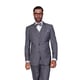 Statement Suits Men's Wool Solid Color 3-piece Suit Size 46r In Black 