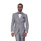 Statement Suits Men's Wool Solid Color 3-piece Suit Size 46R in Black ...