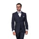 Statement Suits Men's Wool Solid Color 3-piece Suit Size 46R in Black ...