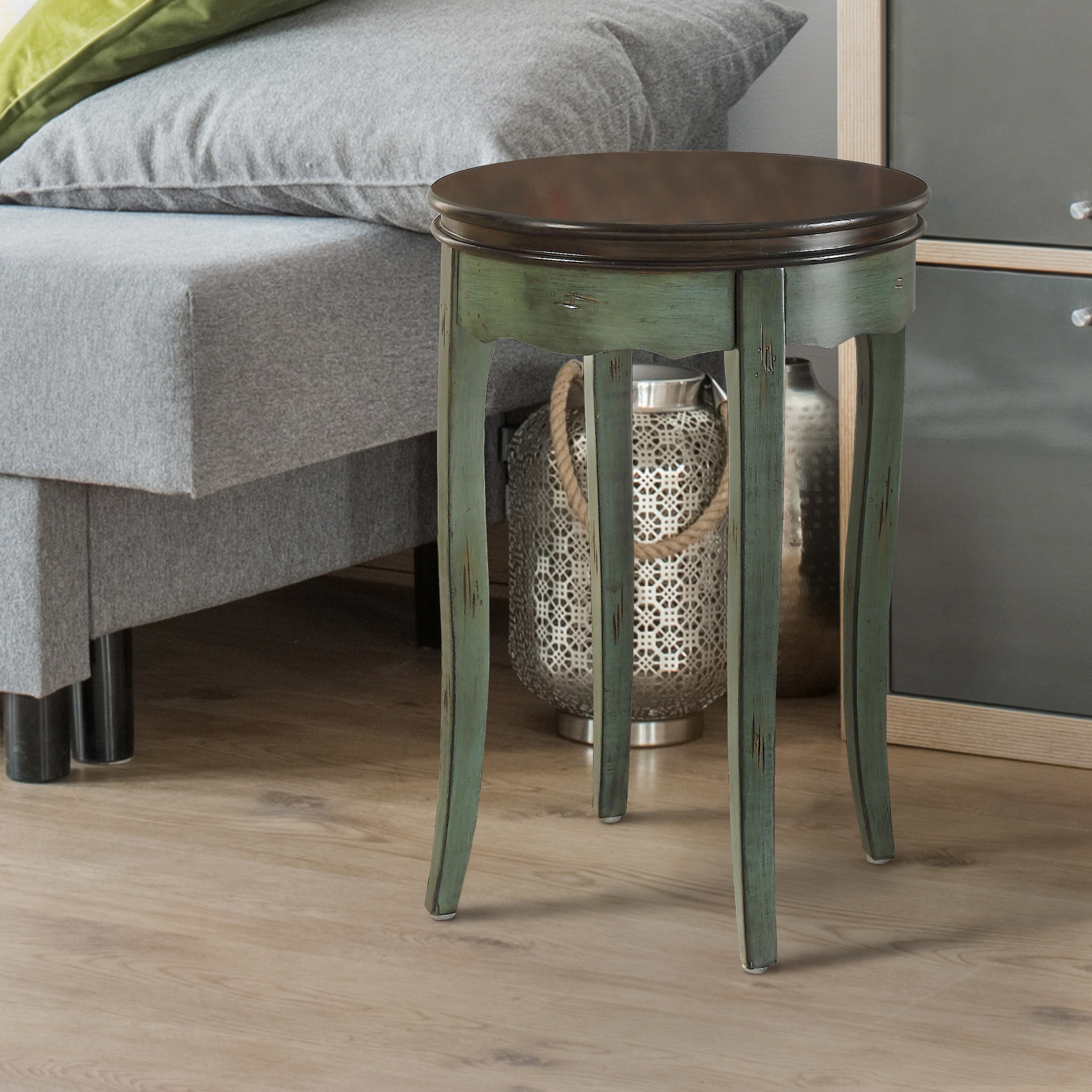 Furniture Of America Lira Vintage White Solid Wood Round Side Table Furniture Of America Lira Vintage White Solid Wood Round Side Table