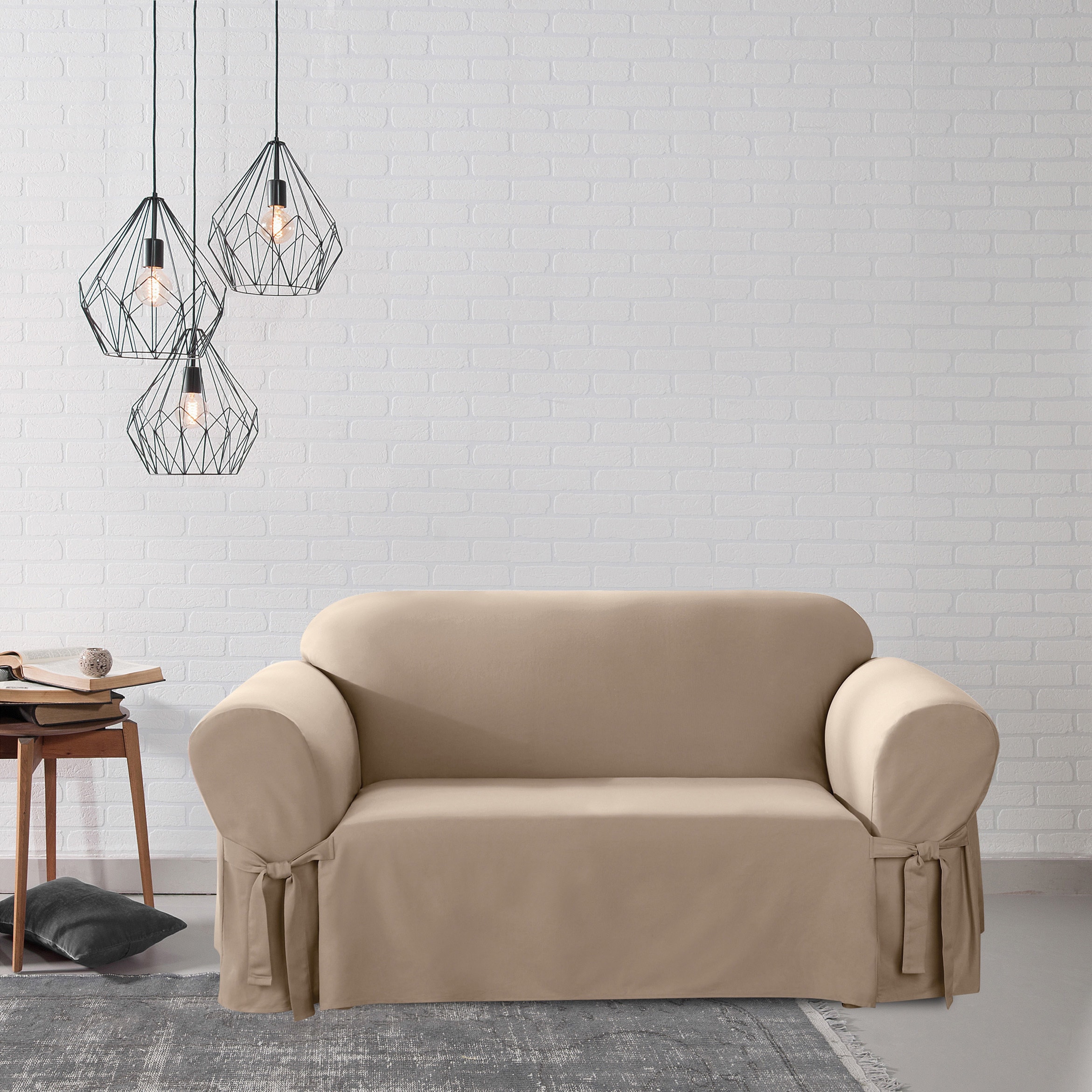 Sure Fit Cotton Duck Washable Loveseat Slipcover