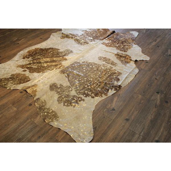 Superb Quality Brazilian Cowhide Speckled Red Lge size Approx 6 X 5 Ft. 