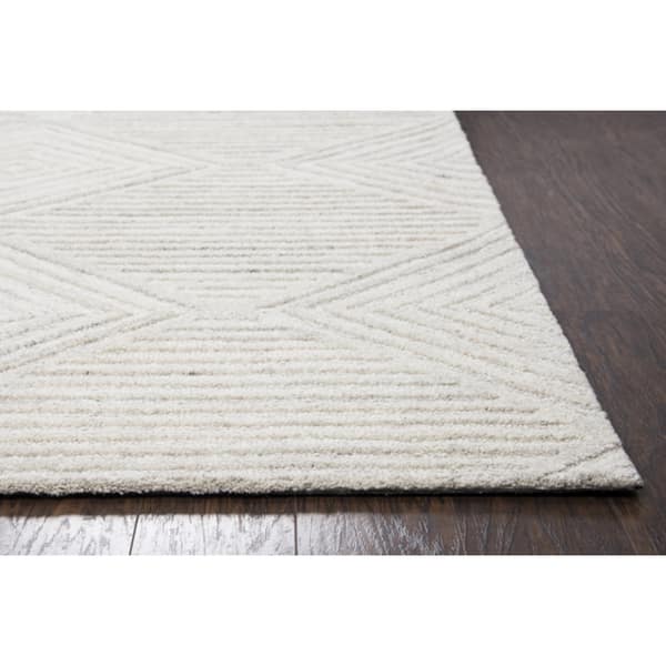 Alora Decor Makalu Hand-tufted Diamond Solid Wool Rug